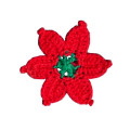 Moda a Mano Crochet Flor Applique Motif Accesorios Adornos